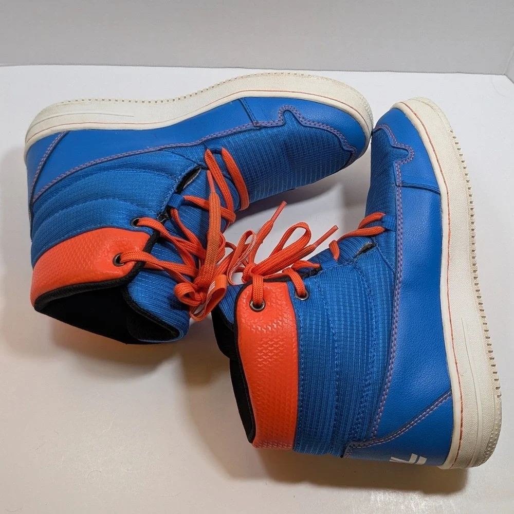 Lange Podium Soft Shoe Blue Orange High Top Après Ski Boots Mens/Youth 5.5 US‎